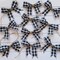 Farmhouse Buffalo Plaid Ribbon Wired, Black White Gingham Fabric Ribbon Checkered Ribbons for Bow Wreath Supplies Gifts Wrapping DIY Crafts Party Home Decor Baby Shower Birthday, 2.5" x 10 Yards